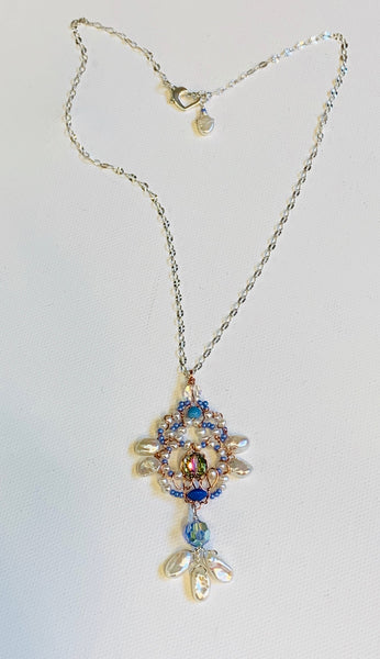 Mystical abstract angel necklace